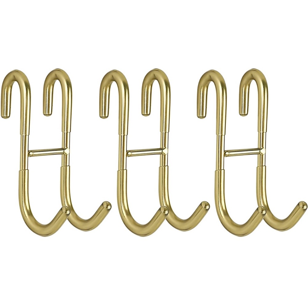 Simtive Shower Door Hooks (3-Pack), Over Door Hooks for Bathroom Frameless Glass